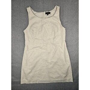 Banana Republic Womens Beige Linen Blend Sleeveless Sheath Career Dress Size 16
